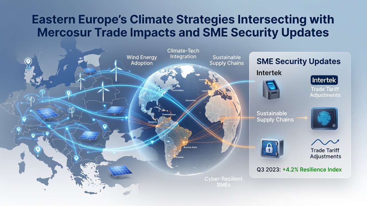 Eastern Europe's Climate Strategies Intersecting with Mercosur Trade Impacts and SME Security Updates
